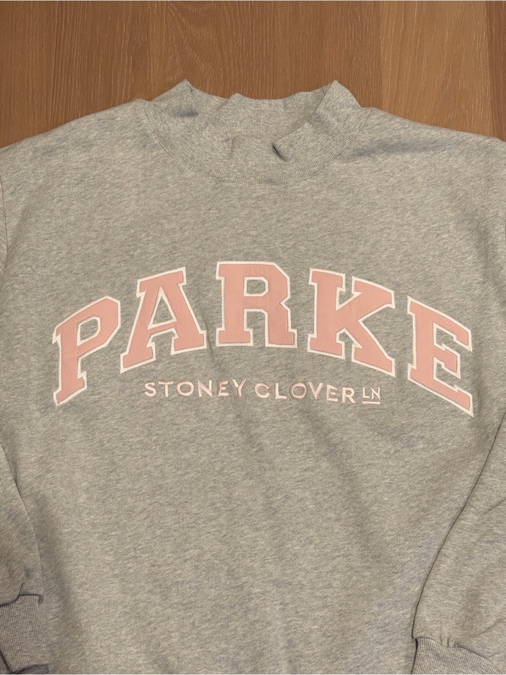 Stoney Clover Lane Gray Mockneck Sweatshirt